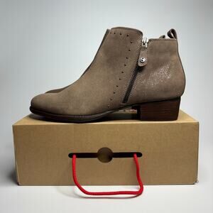 Revere Kyoto Leather Booties in Rusty Metallic (Wide-Width)